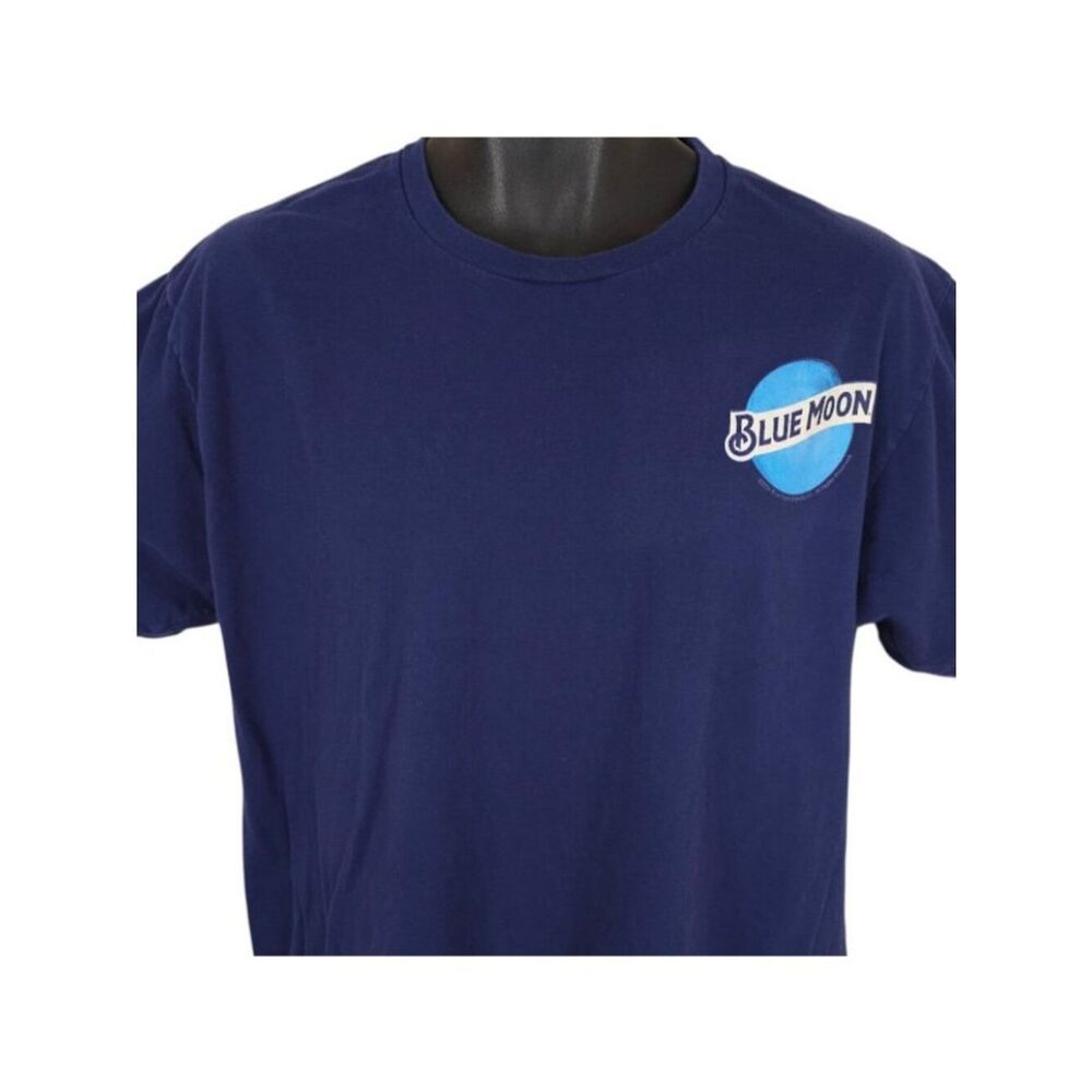 Blue Moon Brewing T Shirt Mens Size Large Blue Beer Breweriana Colorado
